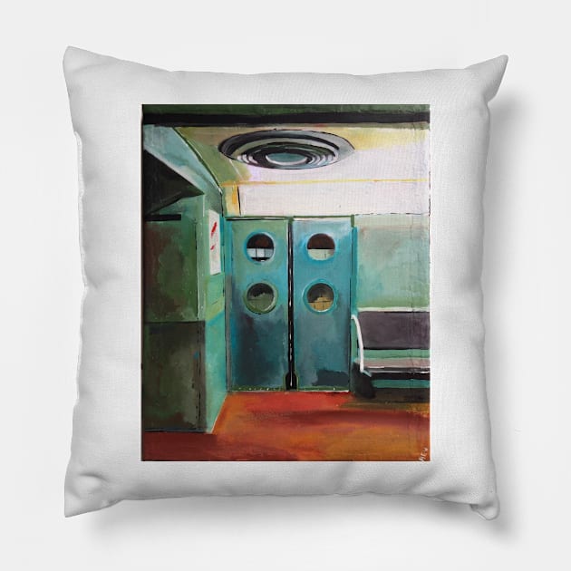 New York, Subway To The Past Pillow by golan22may