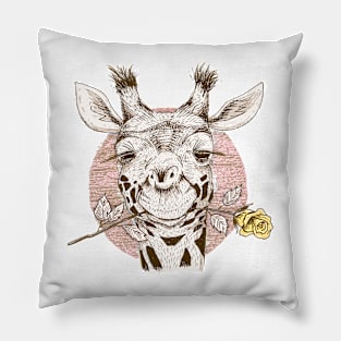 Romantic giraffe Pillow