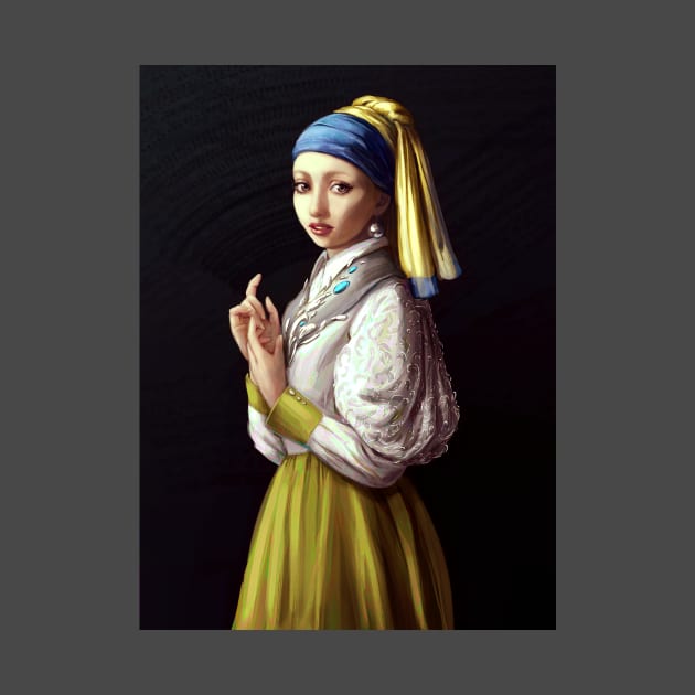 The girl with a pearl earring by Dzydaria