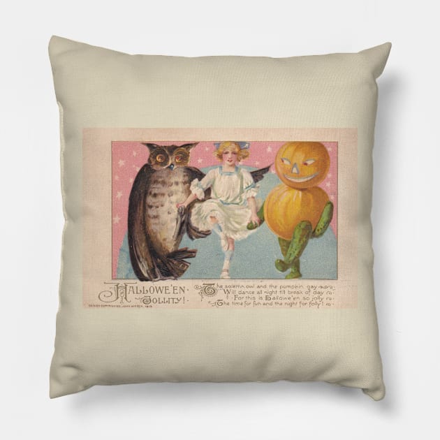 Owls and Angels and Pumpkins, Oh My! Pillow by Star Scrunch