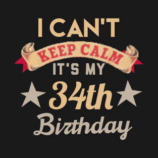 34th birthday gift T-Shirt