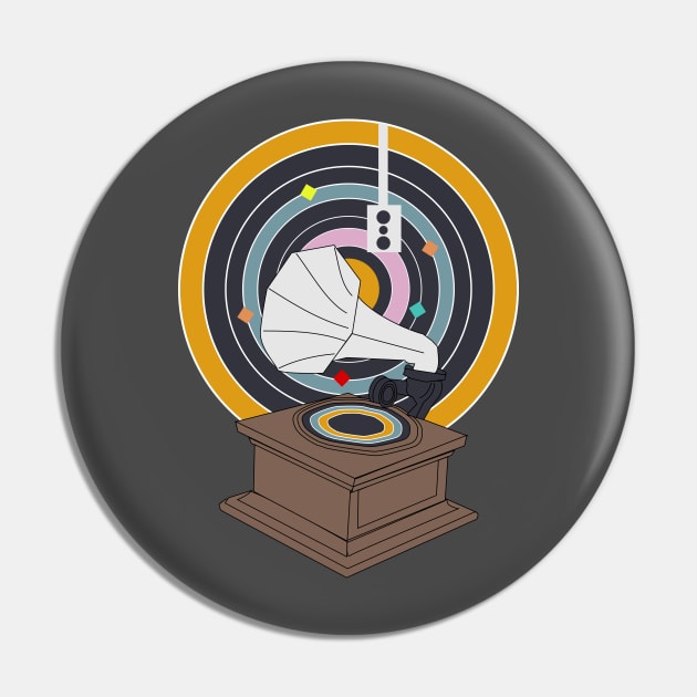 Vinyl and gramophone Pin by CocoDes