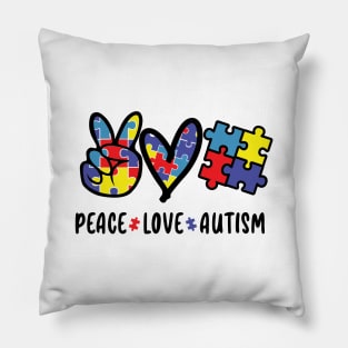 Peace Love Autism Design! Pillow