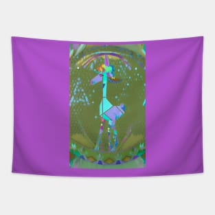 Llama Unicorn Clown Tapestry