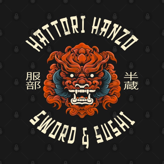 Hattori Hanzo Sword And Sushi by Tshirt Samurai