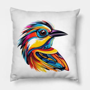 bird with pop art style Pillow