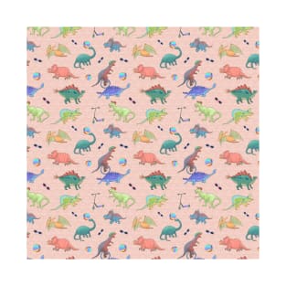 Dinosaur pattern - pink theme T-Shirt