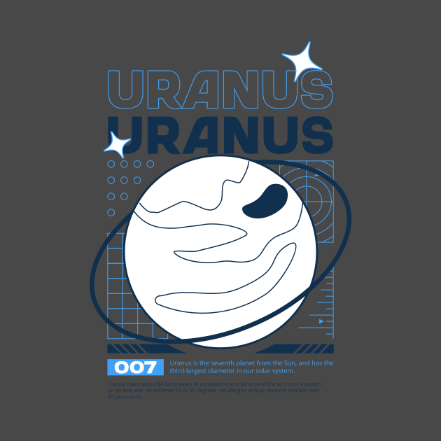 Uranus Planet Space Galaxy Astronomy Universe by Tip Top Tee's