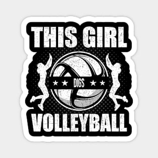 This Girl Digs Volleyball Coach Player Magnet