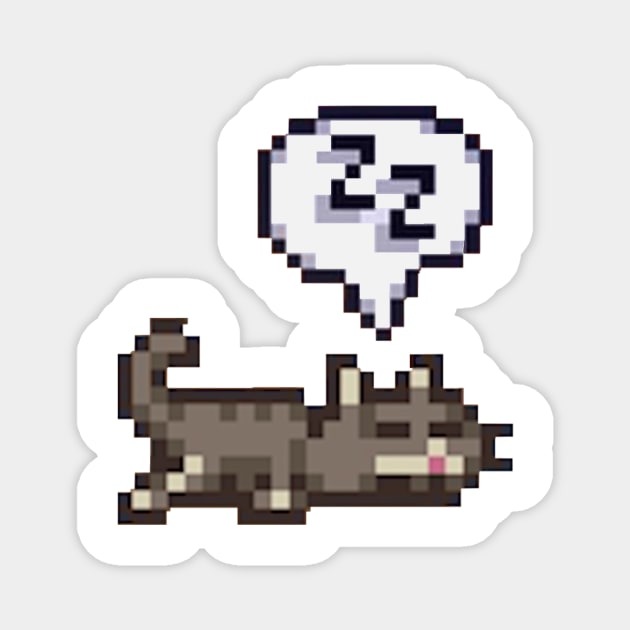 Stardew Valley Sleeping Cat Sploot Magnet by r9440