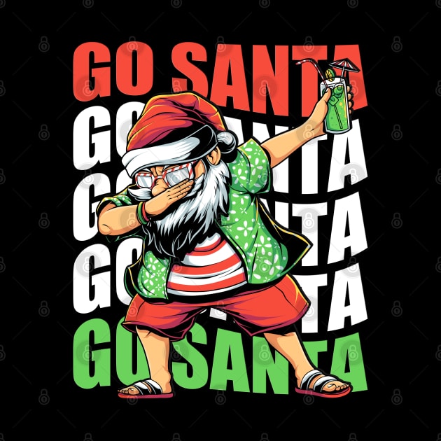 Go Santa Dabbing Beach Christmas by BDAZ