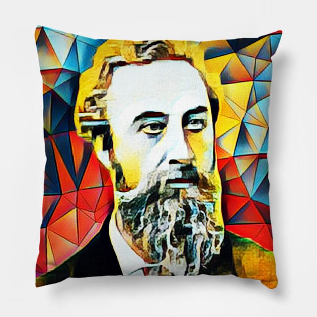 Robert Bulwer Lytton Abstract portrait | Robert Bulwer Lytton Abstract Artwork 15 Pillow by JustLit