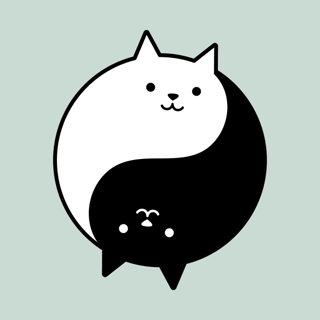 Yin Yang Cats by LoenaStudio