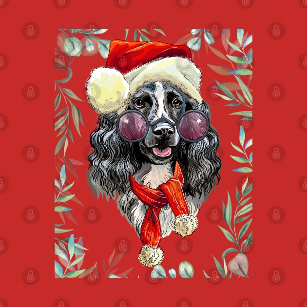 Christmas Spaniel by Budwood Designs