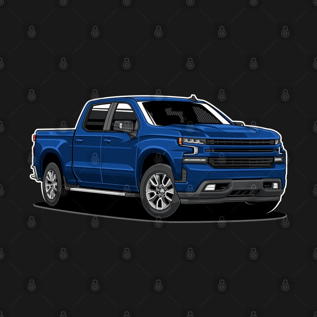 Silverado Truck 1500 (Blue) by afrcreativeart