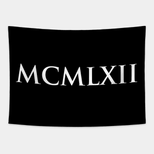 1962 MCMLXII (Roman Numeral) Tapestry