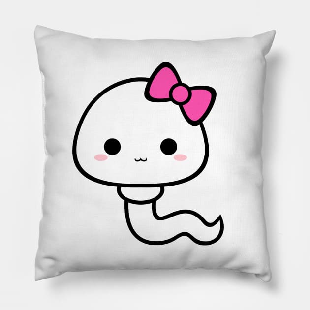 Cute Kawaii Sperm Girl Pillow by alien3287