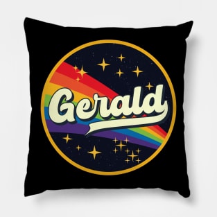 Gerald // Rainbow In Space Vintage Style Pillow