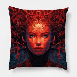 Cypherpunk Evil Cyberpunk AI Pillow