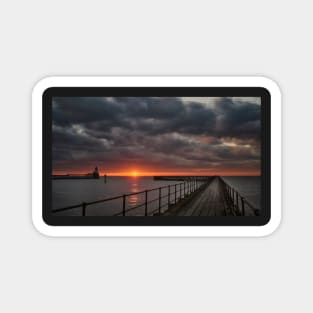 Sunrise at the mouth of the River Blyth - Panorama Magnet