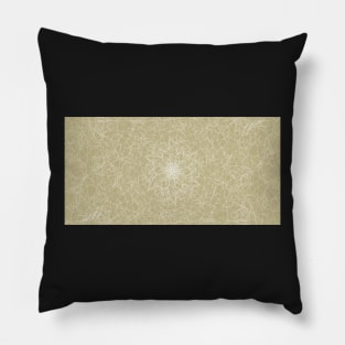 Art doodle lines, minimal print, oat beige background Pillow