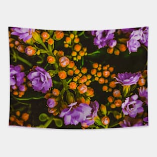 Pink Flowers Floral Plant Blooming Tapestry