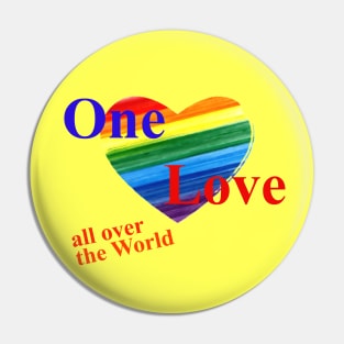 One Love All Over The World Pin