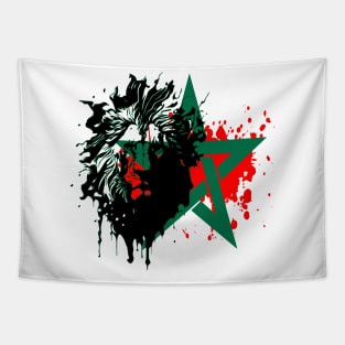 AtlasLion Proud Morocco Flag Gift Moroccan Lovers For Men's Women's Tapestry