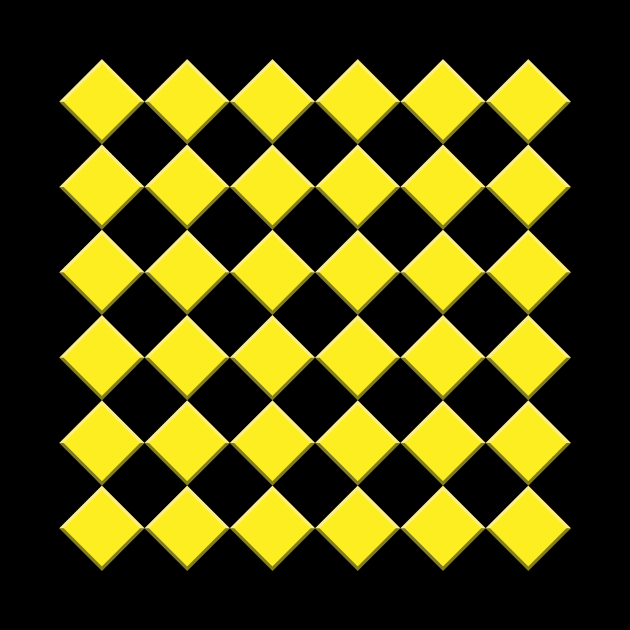 Big Yellow Block Checkerboard Pattern by Brobocop