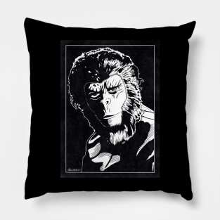 CORNELIUS - Planet of the Apes (Black and White) Pillow