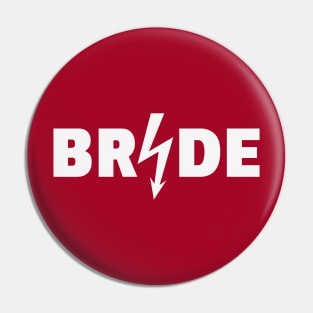 Bride Flash (Hen Night / Bachelorette Party / White) Pin