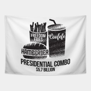 Presidential Combo Meal - Hamberder, Covfefe, and Freedom Fries Tapestry