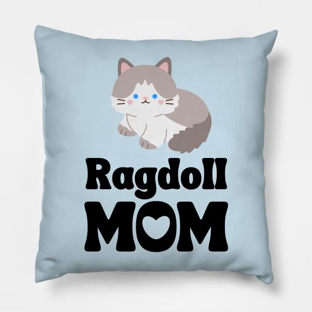 Ragdoll Mom Shirt / Ragdoll Cat Mama T-Shirt / Funny Cat Shirt / Gift for Ragdoll Cat Lover Pillow by MeowtakuShop