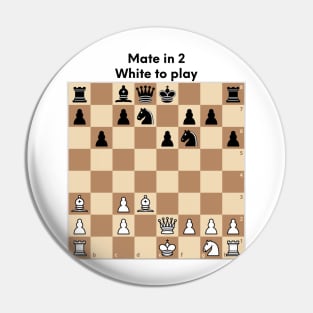 Chess puzzle. Mate in 2. White to play Pin