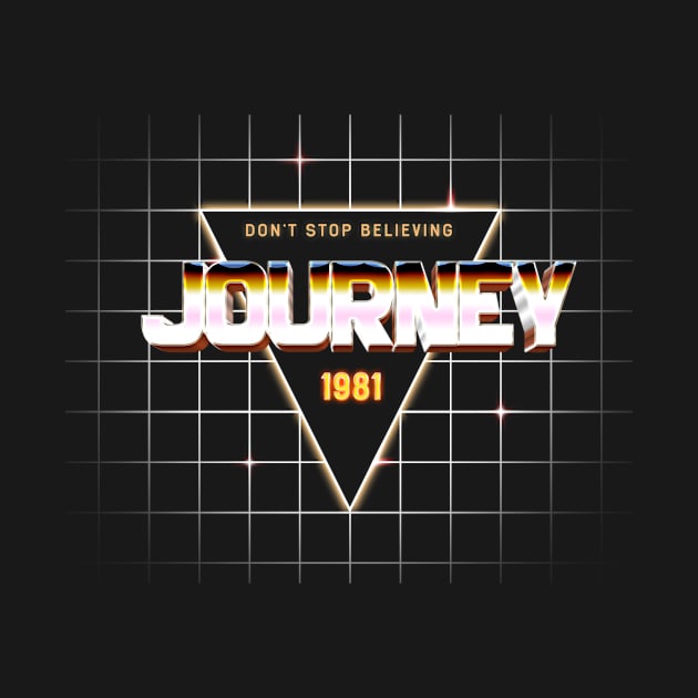 1981 Journey - triangle grid retro style by Mudoroth