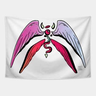 Blue Red Blend Angel Eye Tapestry