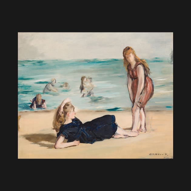 On the Beach by Edouard Manet by Classic Art Stall