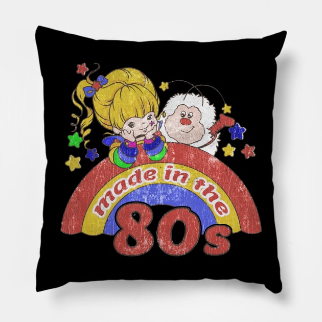 Vintage Rainbow Brite 80s Pillow by Amandeeep