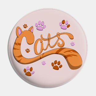 Cute Cats logo Pin