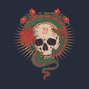 roses dragon skull T-Shirt