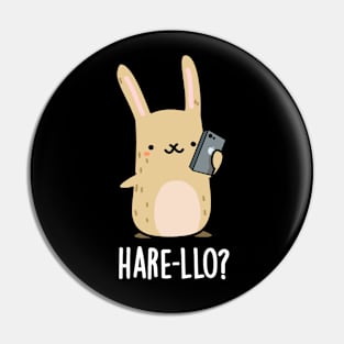 Hare-llo There Cute Hare Rabbit Pun Pin