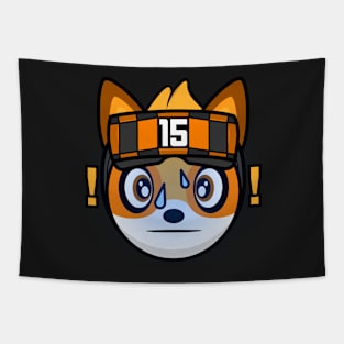 Shocked Gamer Fox Strattzr Tapestry