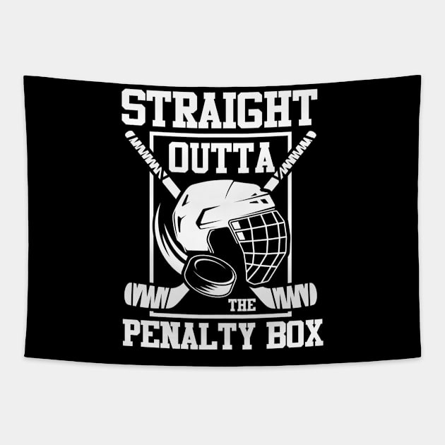 Straight Outta The Penalty Box - Hockey Tapestry by AngelBeez29