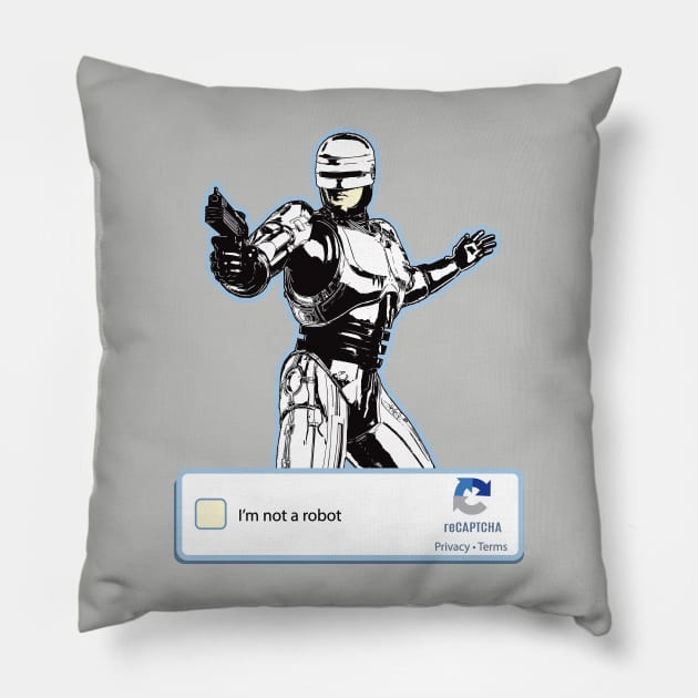 I'm Not A Robot Captcha Log In Pillow by Alema Art