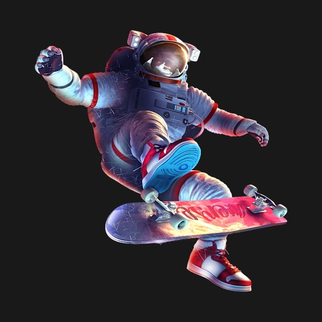 Kickflip Astronaut by lynxartcollection