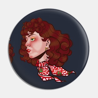 Vintage girl Pin