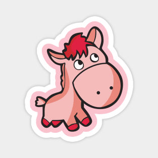 pink pony horse Magnet