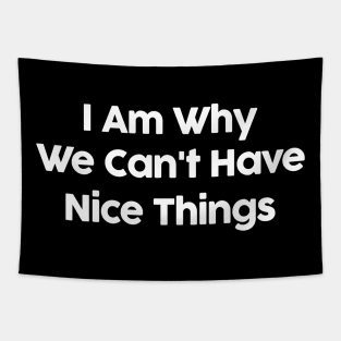 I Am Why We Can't Have Nice Things Funny Tapestry