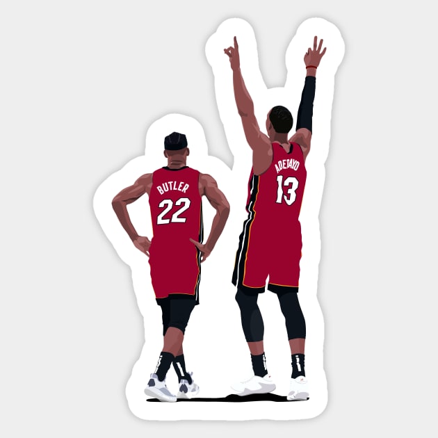 Miami Heat Sticker by Qori Laksita - Pixels Merch