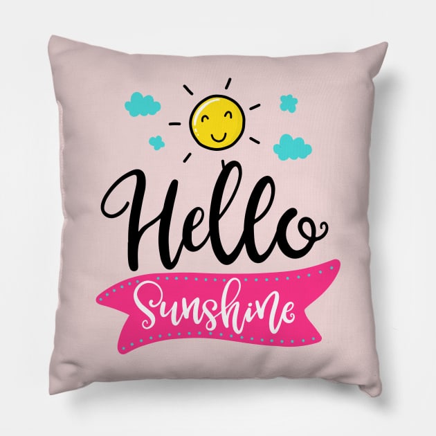 Hello sunshine Pillow by ByVili